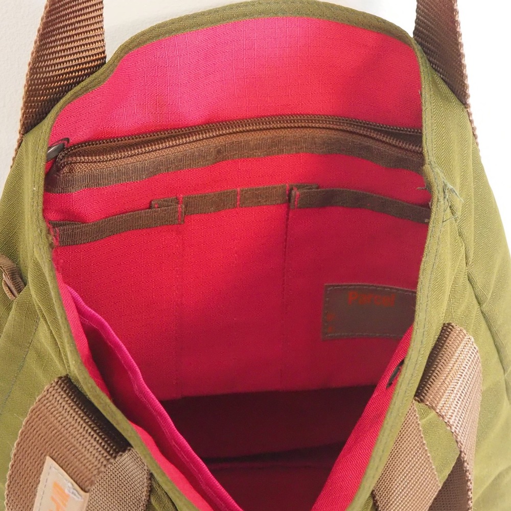 III Parcel Urban Utility Shoulder Tote Green Pink Ripstop Nylon Gorpcore Pouch - Picture 6 of 14